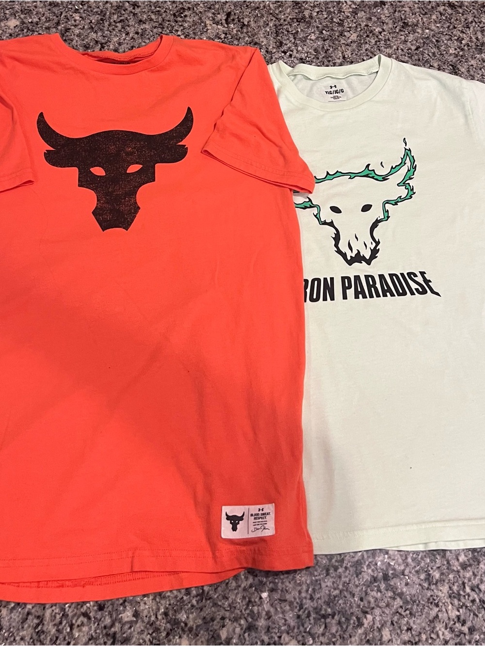 Under Armour Kids Short Sleeve Tees - Orange & Light Green